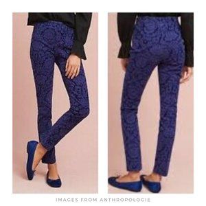 Anthropologie ▪ Velvet Damask Essential Skinny